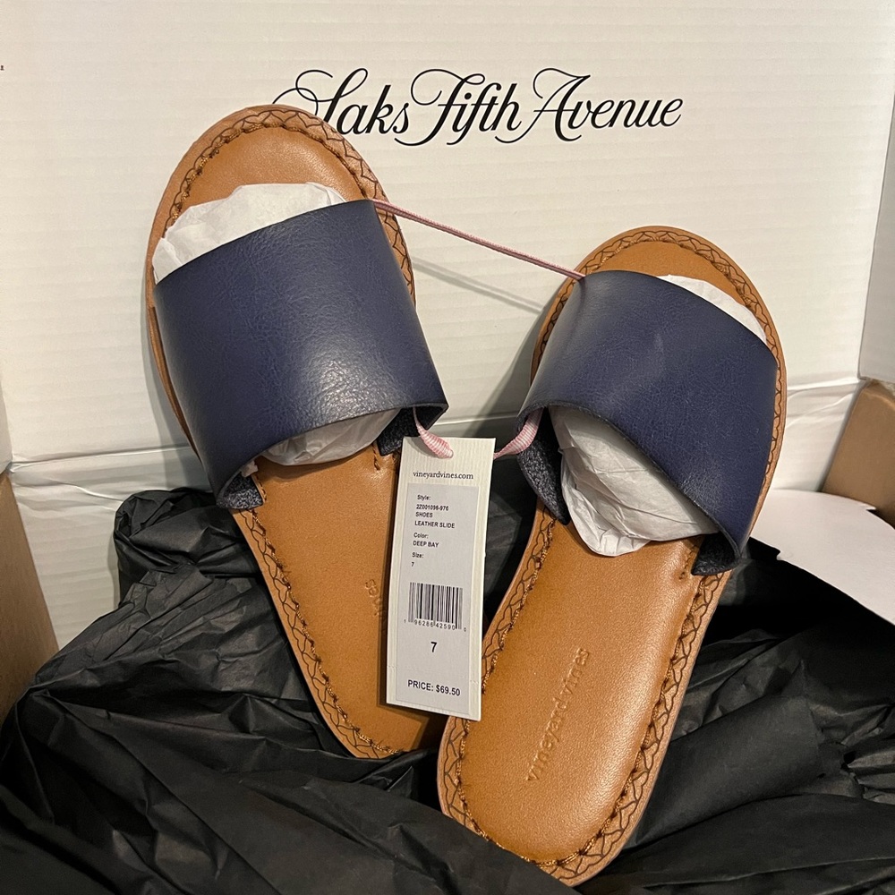 Leather Slide Sandals - Vineyard Vines